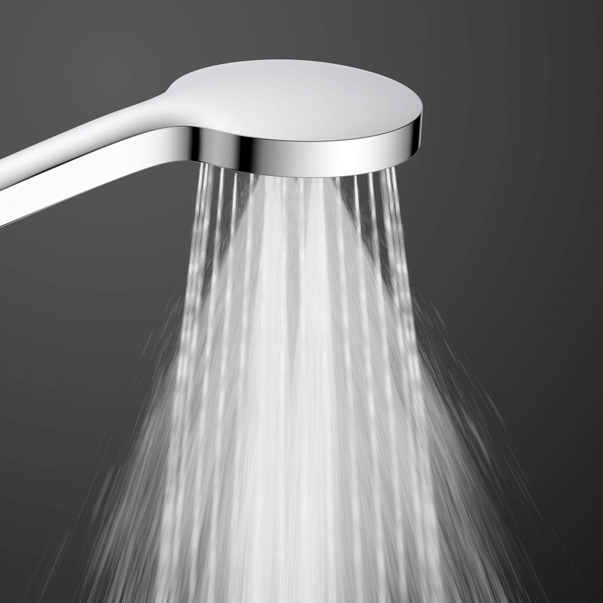 Handbrause Samoa Rain Anthrazit/Chromfarben - Chromfarben/Anthrazit, Kunststoff (13/26/3cm) - Based