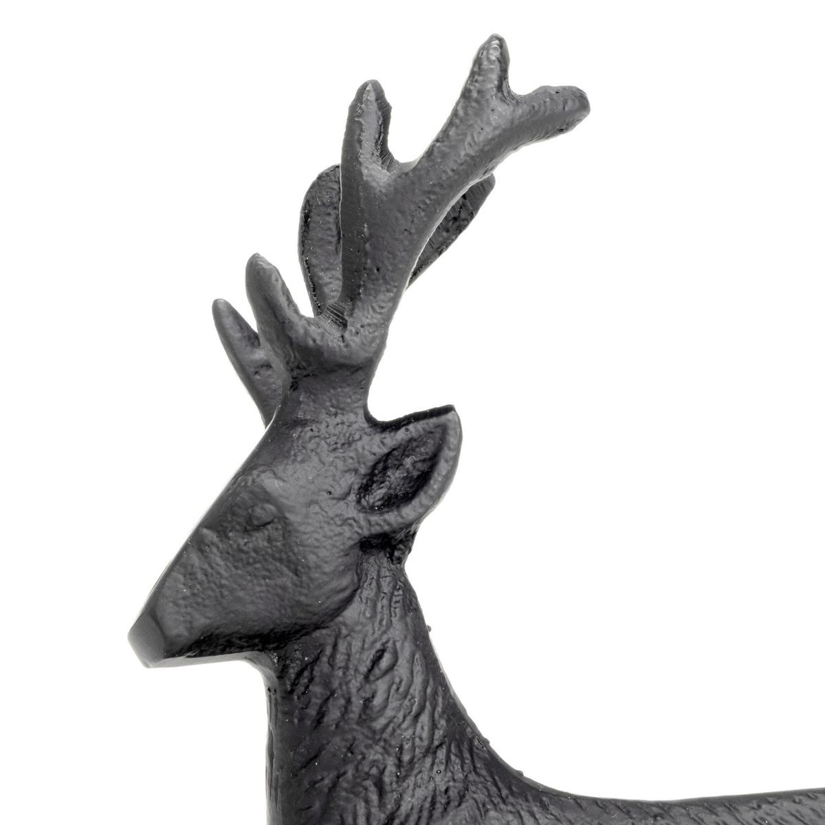 Dekohirsch Baligian Schwarz matt - Schwarz, LIFESTYLE, Metall (21,5/6/14,5cm)