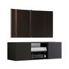 Lowboard Jusa Schwarz B: ca. 115 cm - Schwarz/Alufarben, MODERN, Glas/Holzwerkstoff (115/40/36cm) - MID.YOU