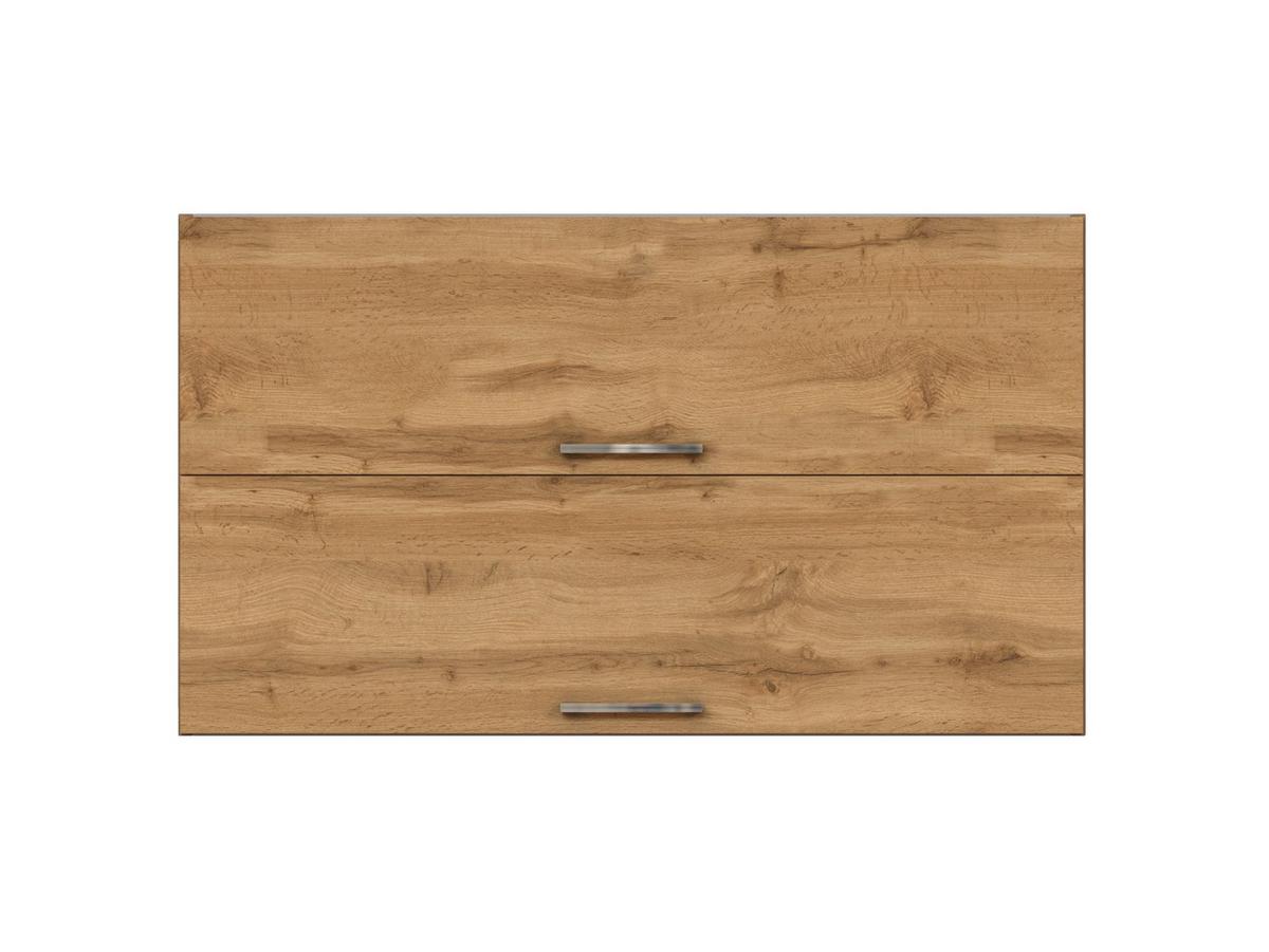 Held Küchenoberschrank ca. 100 cm Eichefarben - Chromfarben/Eiche Wotan, MODERN, Holzwerkstoff/Metall (100/57/34cm) - Held