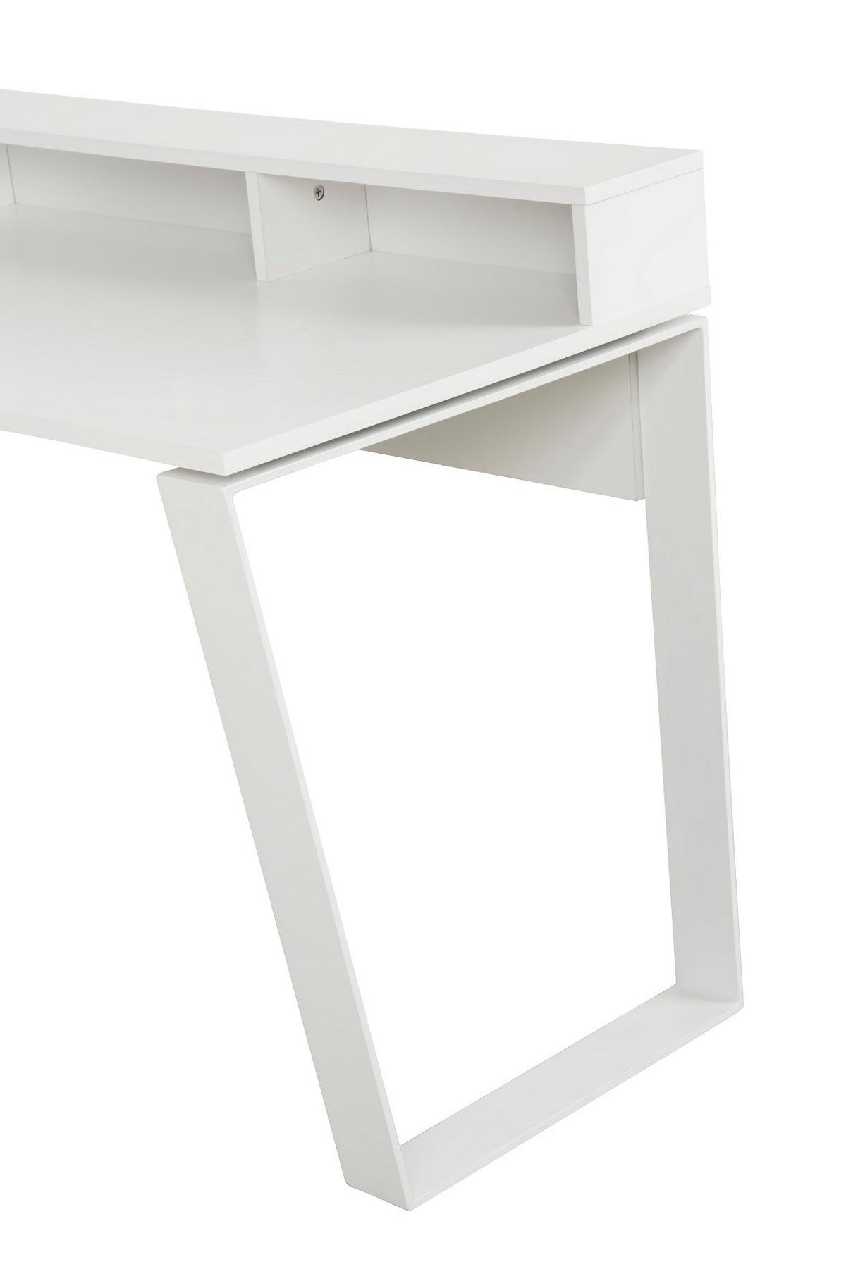 Gaming Miza Check -exklusiv-, Bela - bela, Moderno, kovina/leseni material (140/85/60cm) - Mömax
