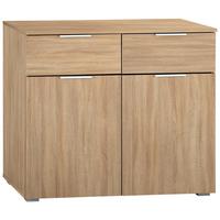 Komoda Alabama - hrast Sonoma/boje aluminija, Moderno, drvni materijal (93/81/42cm) - Modern Living