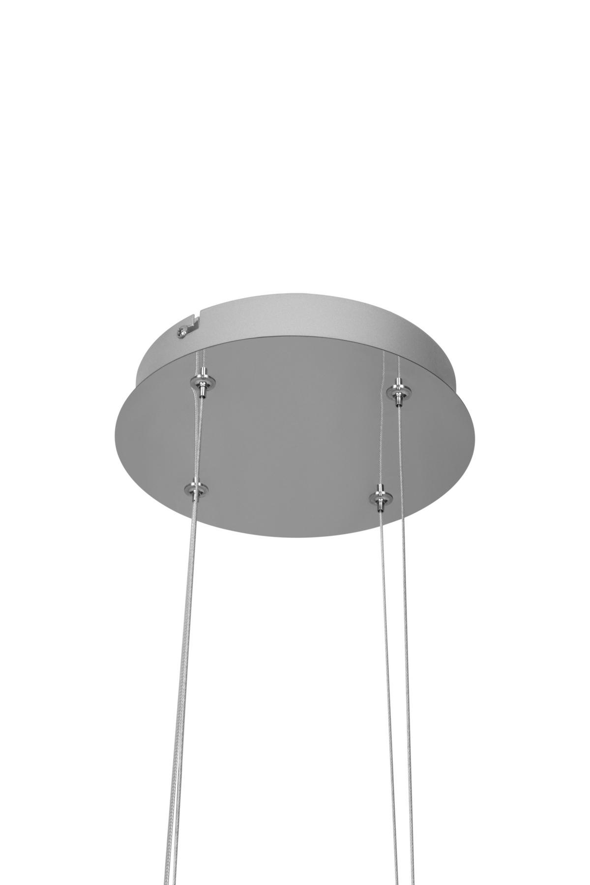 LAMPA WISZĄCA LED BALTIMORE *SBN* - kolor srebrny, Design, tworzywo sztuczne/metal (84,5/150cm) - Novel