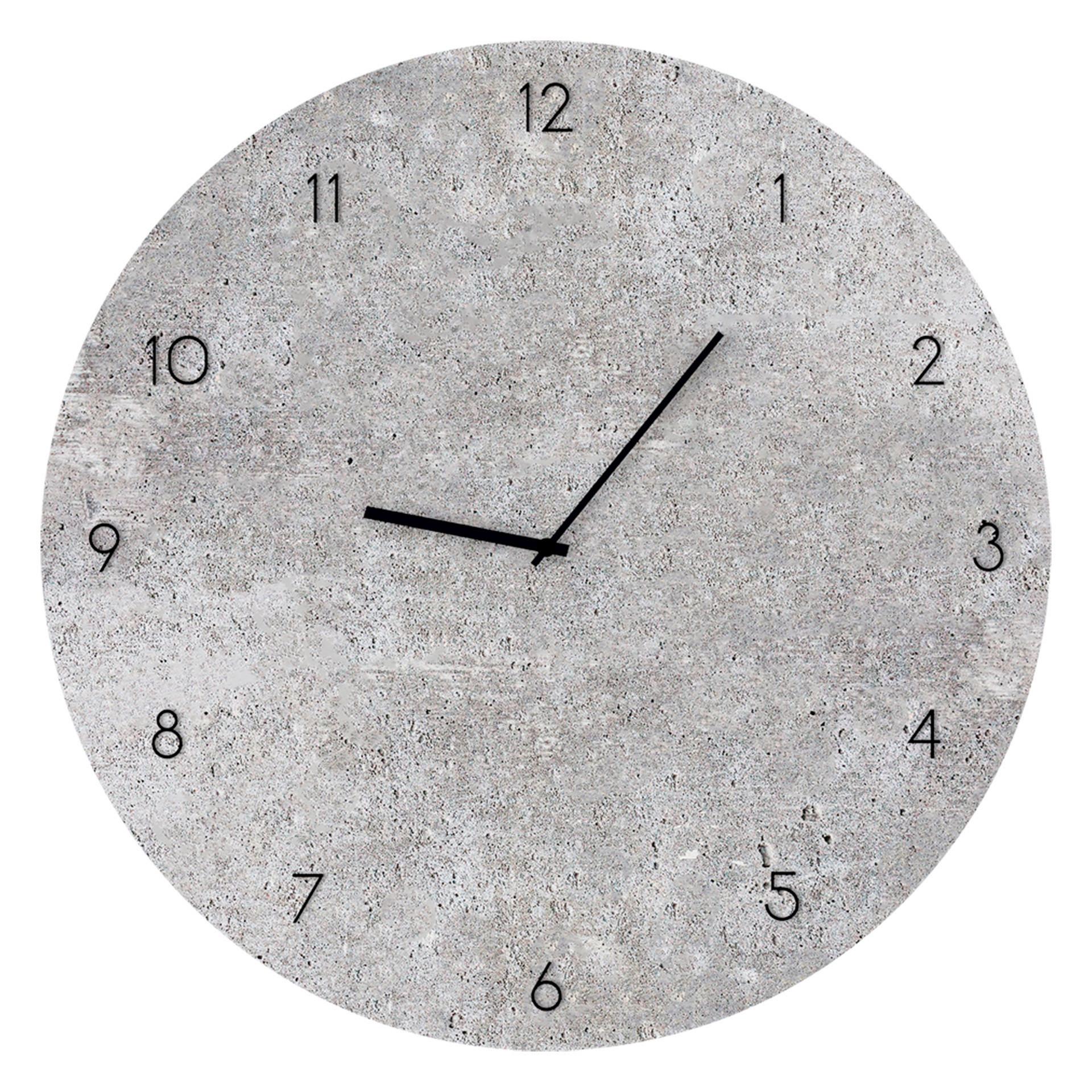 Wanduhr Grau Ø ca. 30cm - Grau, Basics, Glas/Kunststoff (30cm)