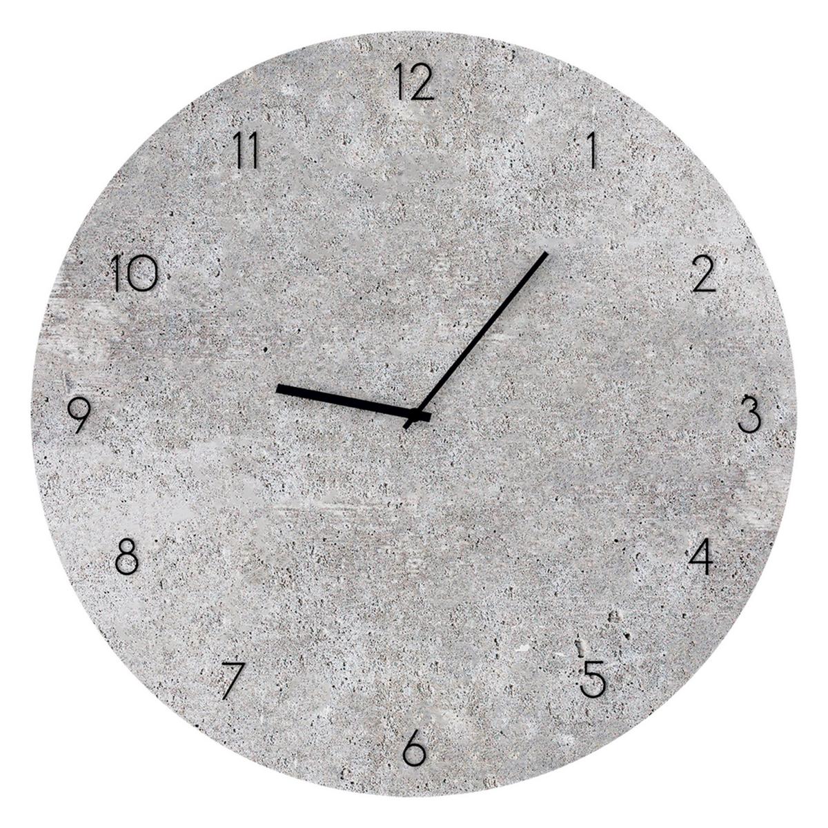 Wanduhr Grau Ø ca. 30cm - Grau, Basics, Glas/Kunststoff (30cm)