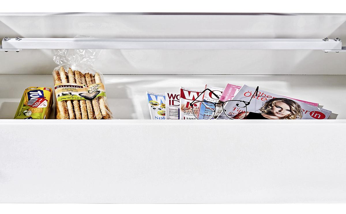 Klubska Miza Mailand, Siva, Bela, Nastavljiva - temno siva/bela, Moderno, kovina/leseni material (110/45-70,5/60cm)