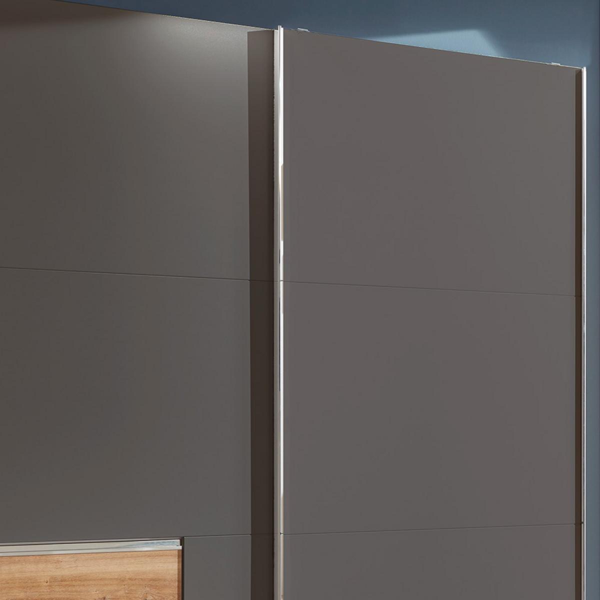 Ormar S Kliznim Vratima Level 36a - boje grafita/boje hrasta, Moderno, drvni materijal/metal (250/216/65cm) - Modern Living
