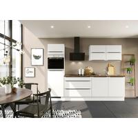 Küchenblock inkl. 5 E-Geräte IP3150 Weiß - Eichefarben/Schwarz, Trend, Holzwerkstoff/Metall (280cm) - Impuls