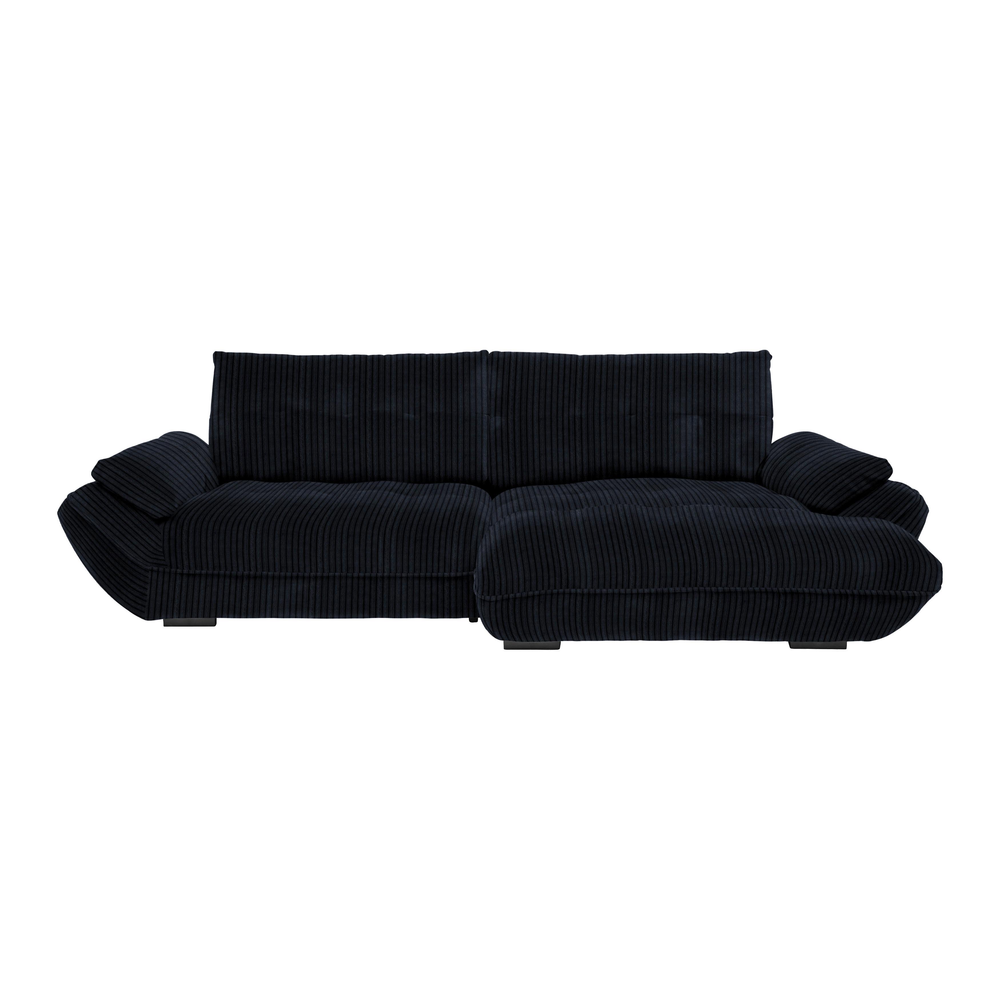 Wohnlandschaft Vivo Dunkelgrau - Dunkelgrau/Schwarz, MODERN, Kunststoff/Textil (317/63/179cm) - Premium Living