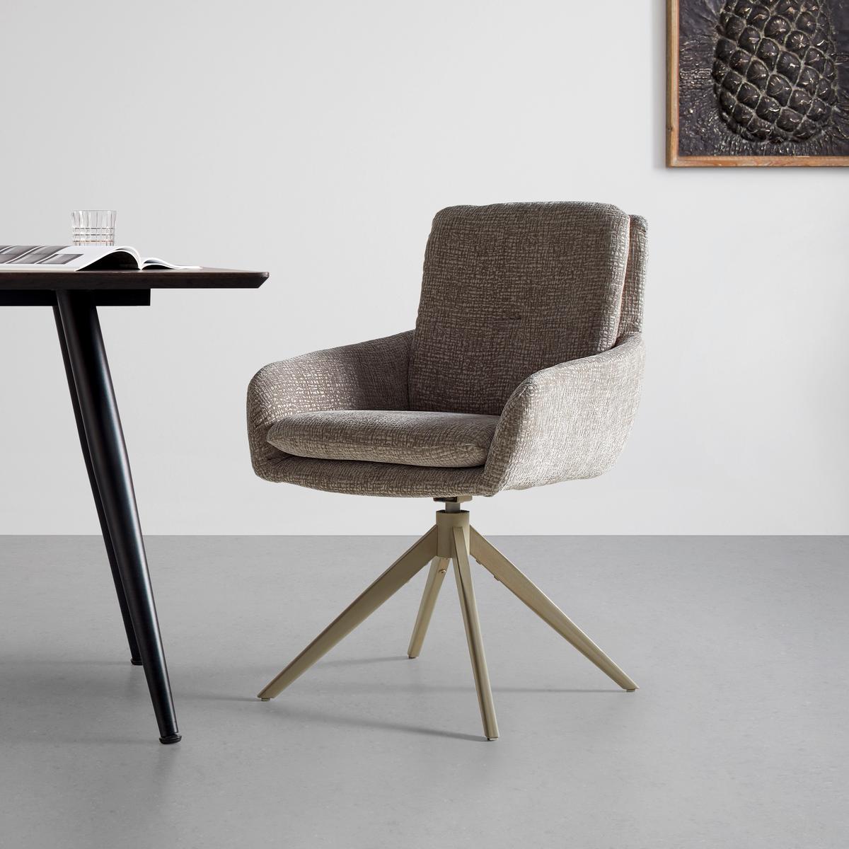 Armlehnstuhl Lony Beige drehbar - Beige, MODERN, Textil/Metall (60/89/69cm) - Mömax