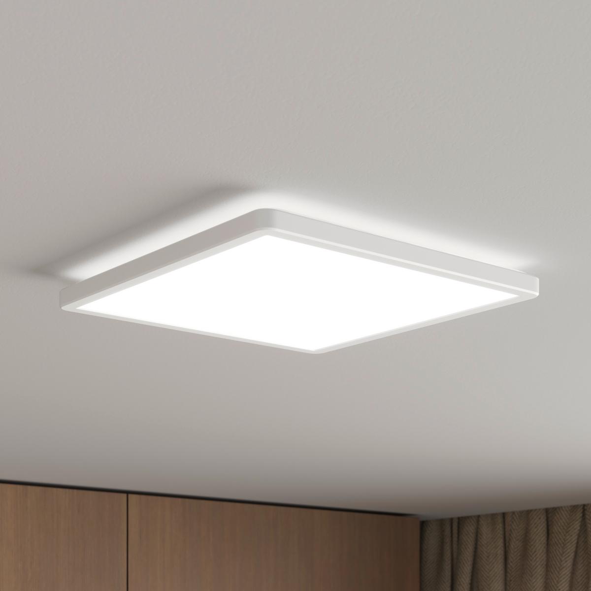 LAMPA SUFITOWA LED GIGA 8 *SBN* - biały, Basics, tworzywo sztuczne (29,3/29,3/2,8cm) - Novel