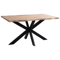 STÓŁ DO JADALNI AMON 2.0 - czarny/brązowy, Natur, metal/drewno (140/85/77cm) - Mömax