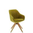 Armlehnstuhl Grün - Eichefarben/Grün, Holz/Textil (60/83/50/65cm) - PREMIUM LIVING