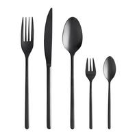 Set de tacâmuri 20/1 Beverly - negru, Modern, metal - Mömax