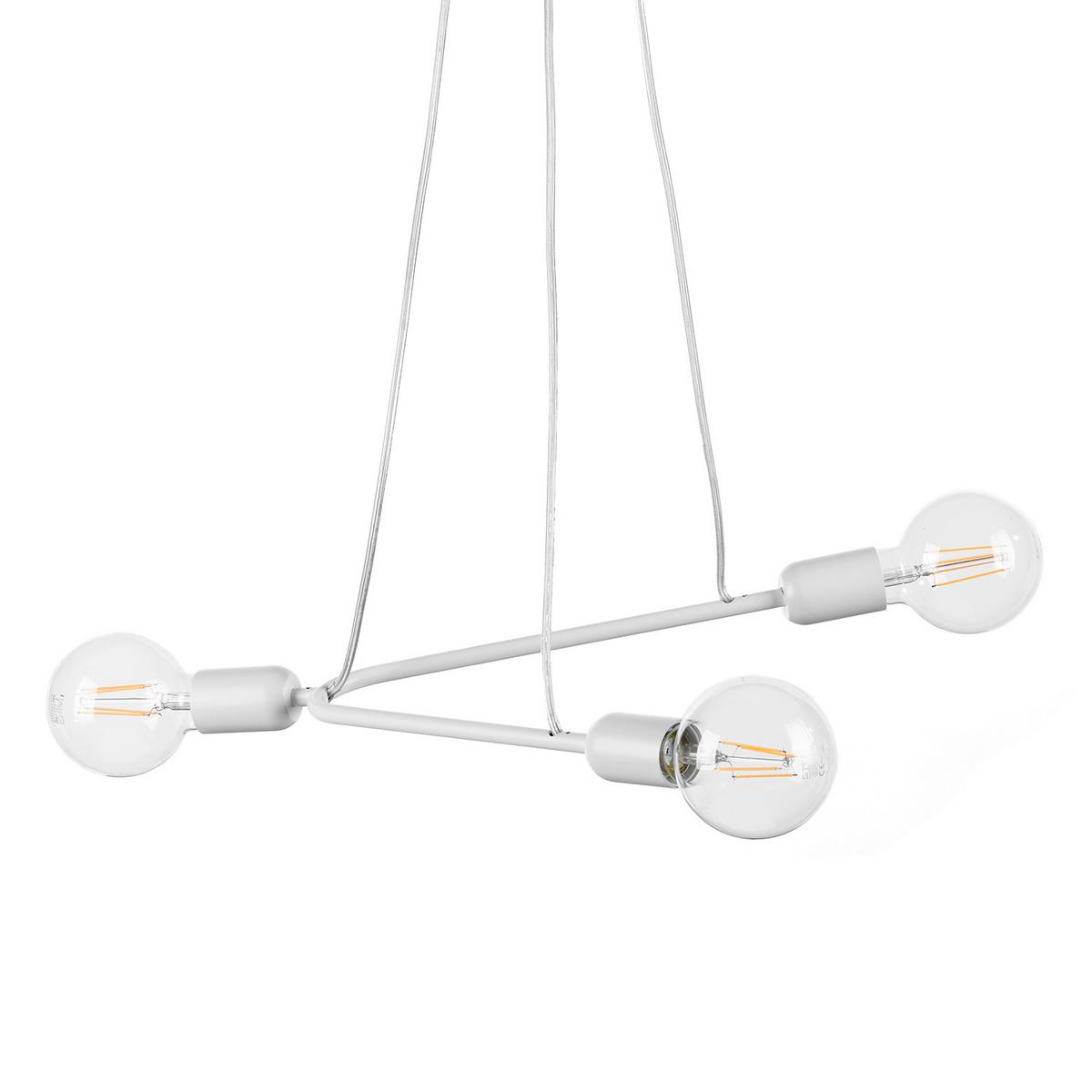 Pendelleuchte Boomerang bianco Weiß max. 22 Watt - Weiß, Design, Metall (65/10/75cm)