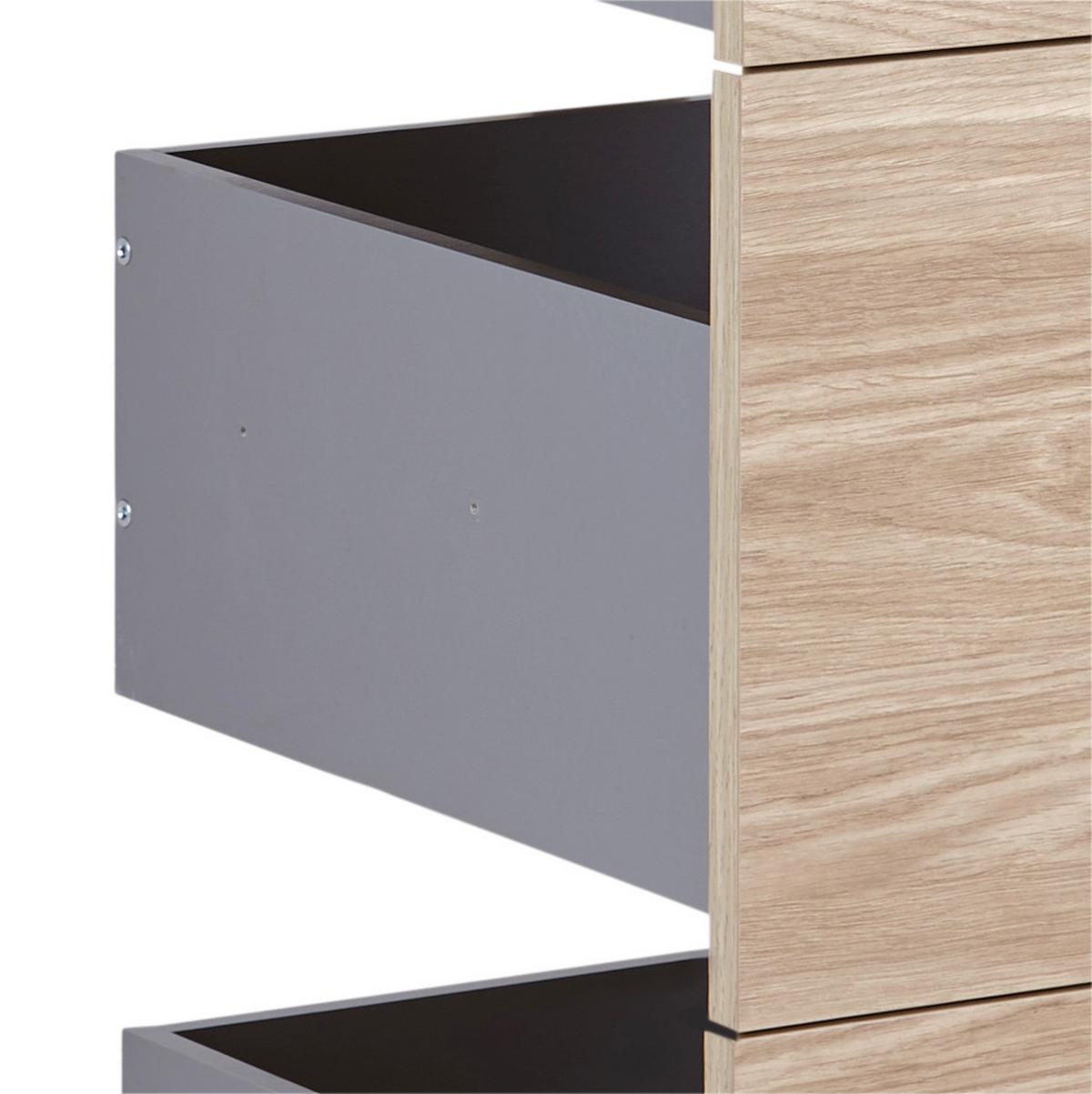 Schubladenset in Eichefarben Bardolino - Eichefarben, MODERN, Holzwerkstoff (45,3/83/47cm) - Based