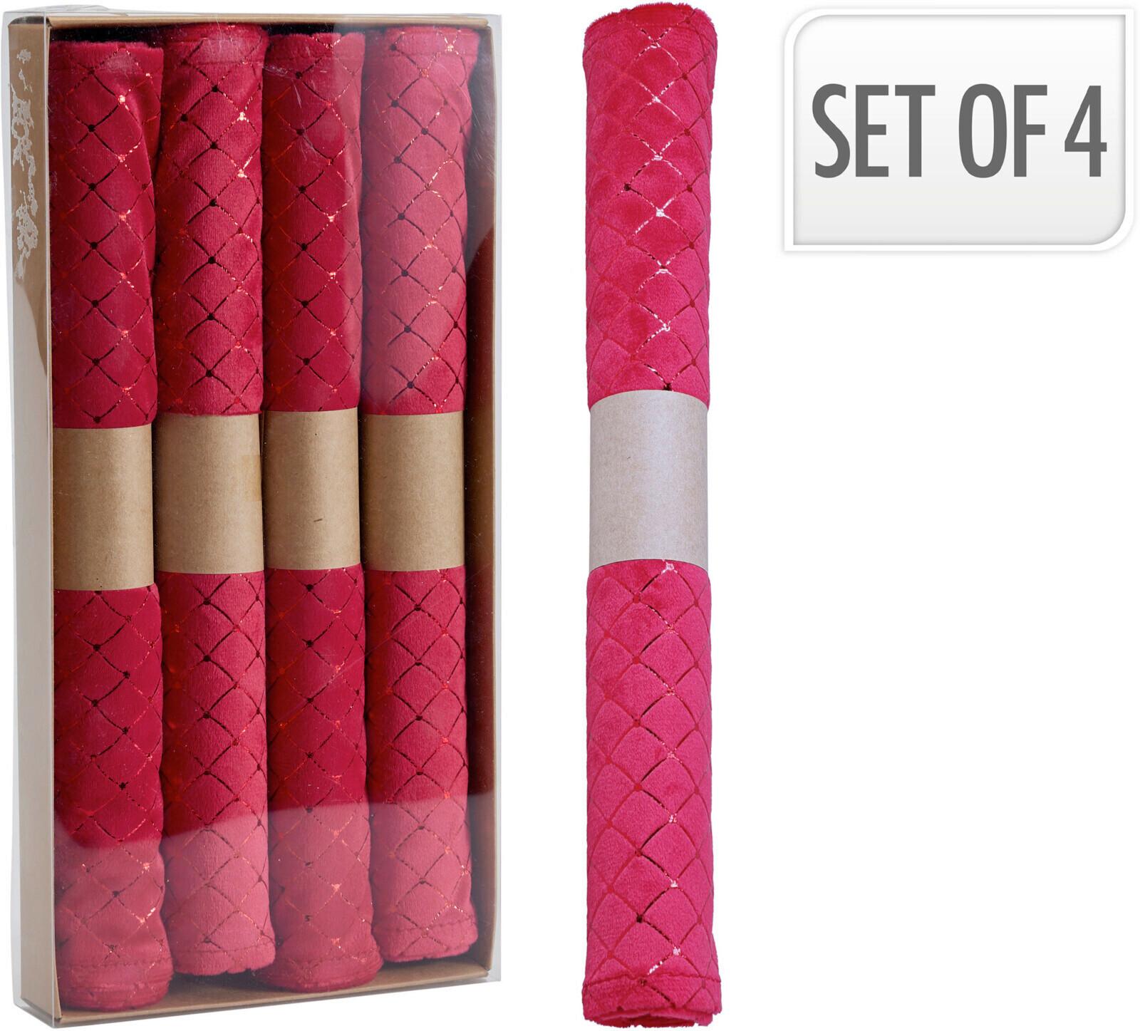 Étkezőalátét Diamond 45/30 - piros, textil (45/30cm)