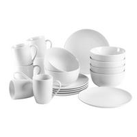 Frühstücksset Barca aus Porzellan, 18-teilig - Weiß, Basics, Keramik - Mäser