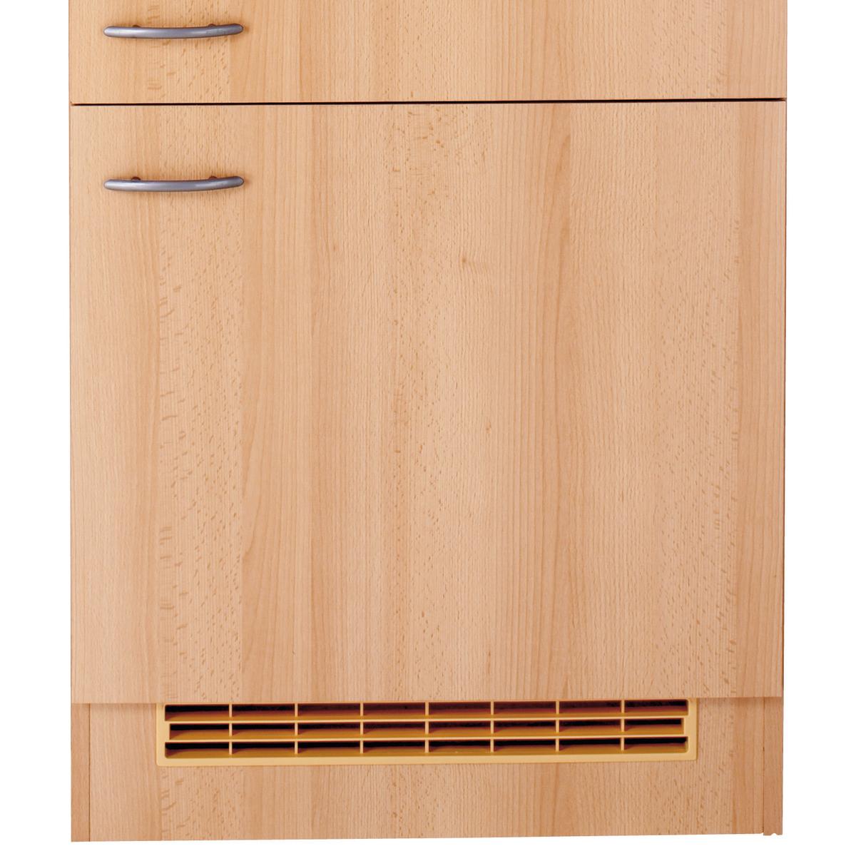 Omara Za Vgradno Napravo Nano, Barva Bukve - barve nerjavečega jekla/barve bukve, Moderno, umetna masa/leseni material (60/200/57cm) - FlexWell
