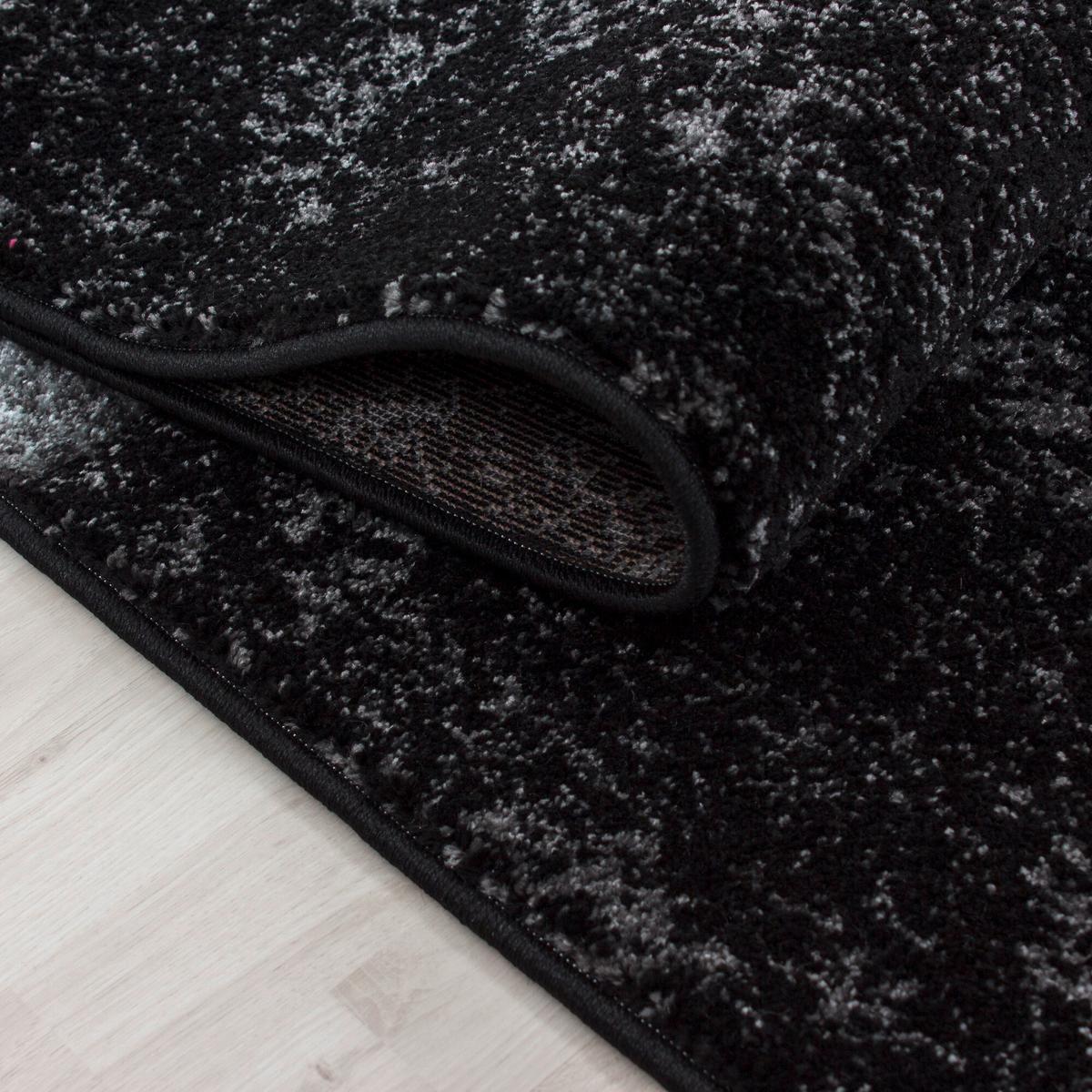 Flachwebeteppich Hawaii Schwarz ca. 280x370cm - Schwarz, Design, Textil (280/370cm) - Novel