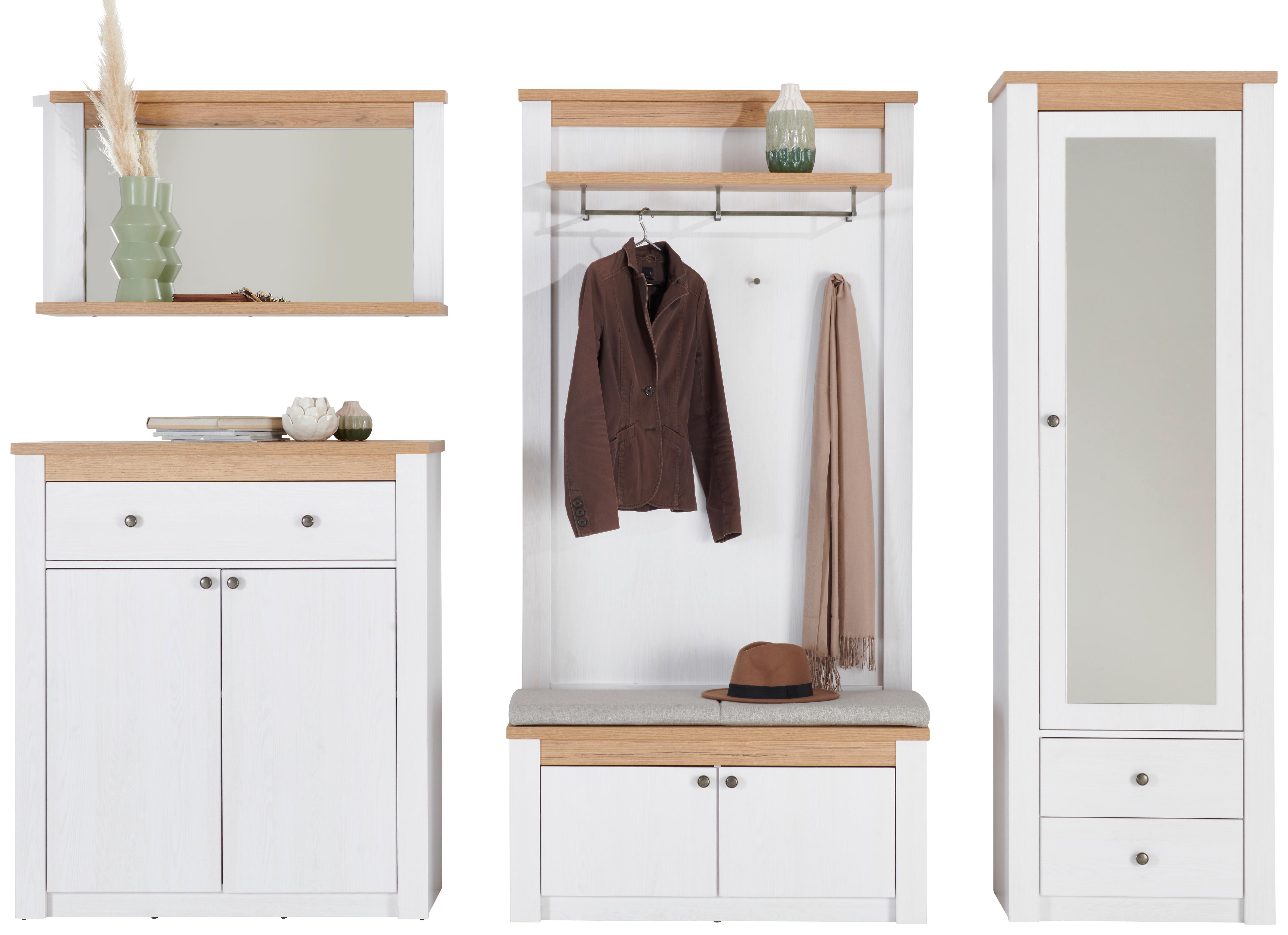 Klop Rovigio, Barva Macesna, Bela - črna/barve hrasta, Basics, kovina/umetna masa (97/45,5/42,5cm) - Landscape