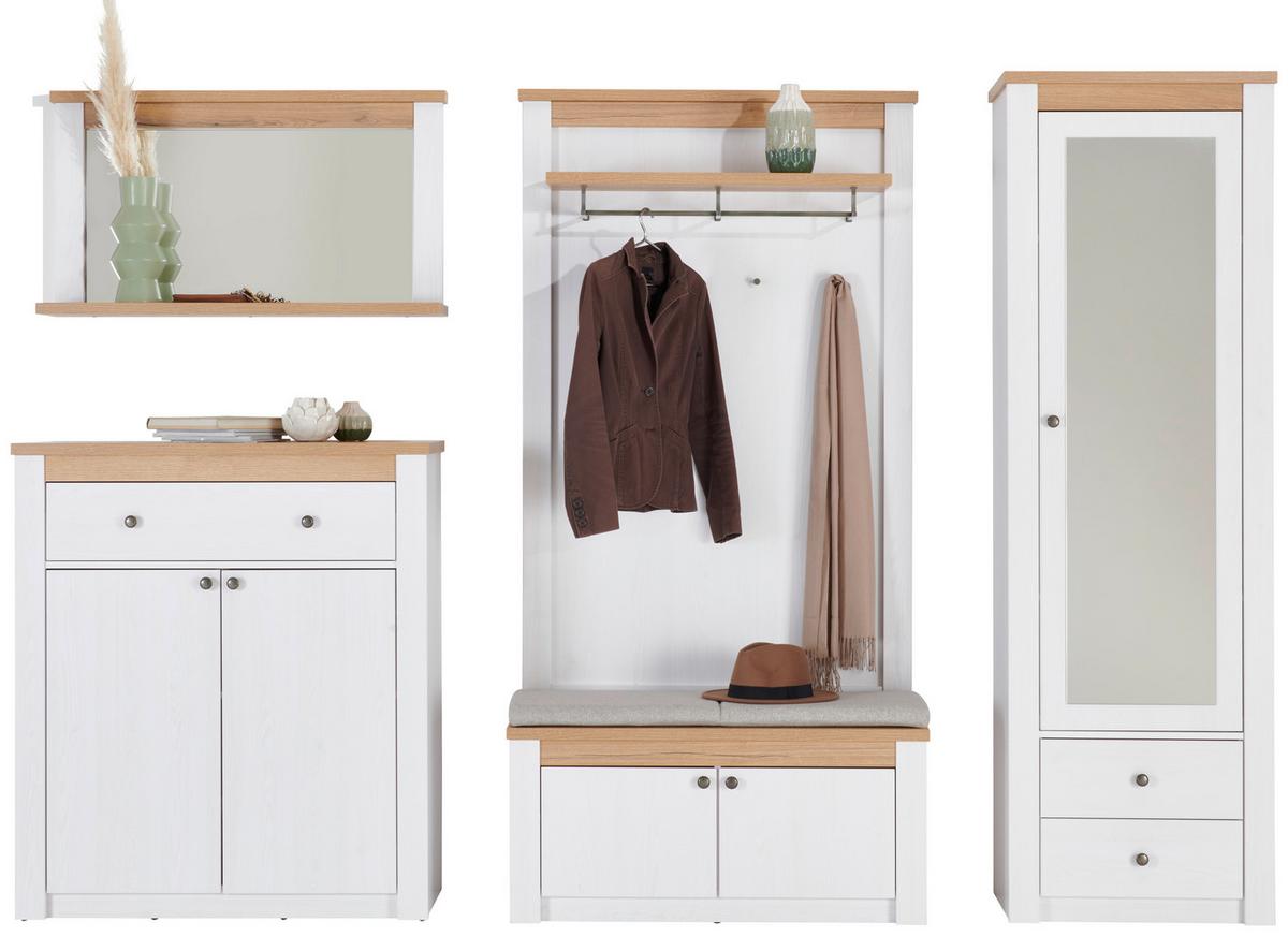 Klop Rovigio, Barva Macesna, Bela - črna/barve hrasta, Basics, kovina/umetna masa (97/45,5/42,5cm) - Landscape