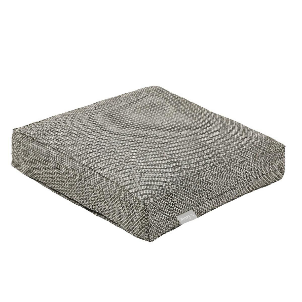 Boxkissen Dobby Schwarz-Graphik ca. 40x40cm - Schwarz, Textil (40/40/8cm)