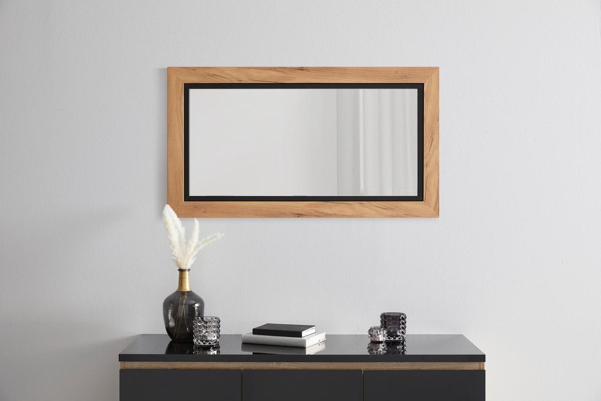 Wandspiegel Forest in Eichefarben - Eichefarben, MODERN, Glas/Holzwerkstoff (55/100cm) - Mömax