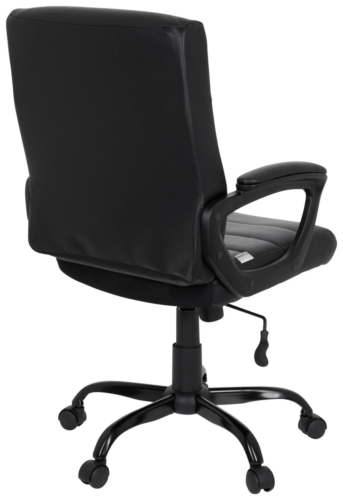 Pisarniški Stol Ergosmooth Big, Črna - črna, Moderno, umetna masa/tekstil (61/102/52cm) - MID.YOU