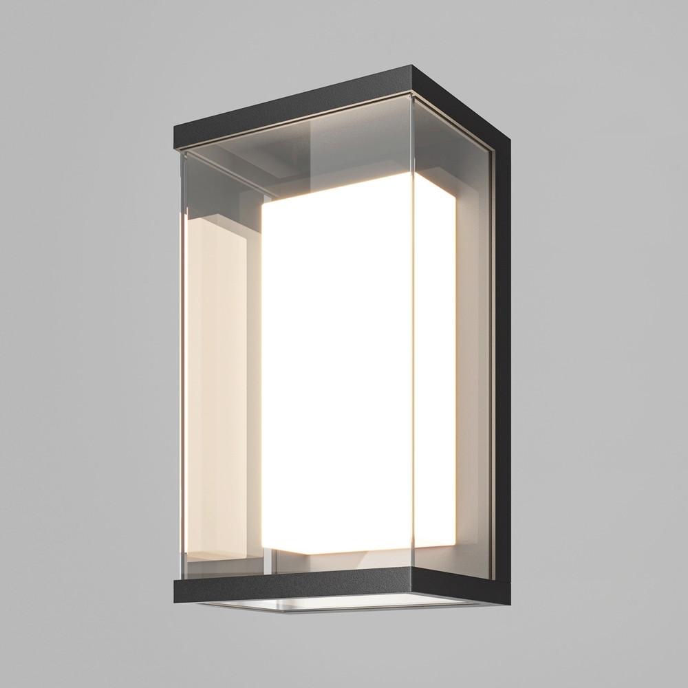 Außenwandleuchte Baker Street Schwarz max. 10 Watt - Schwarz, MODERN, Metall (15,2/11,5/26,5cm) - MAYTONI