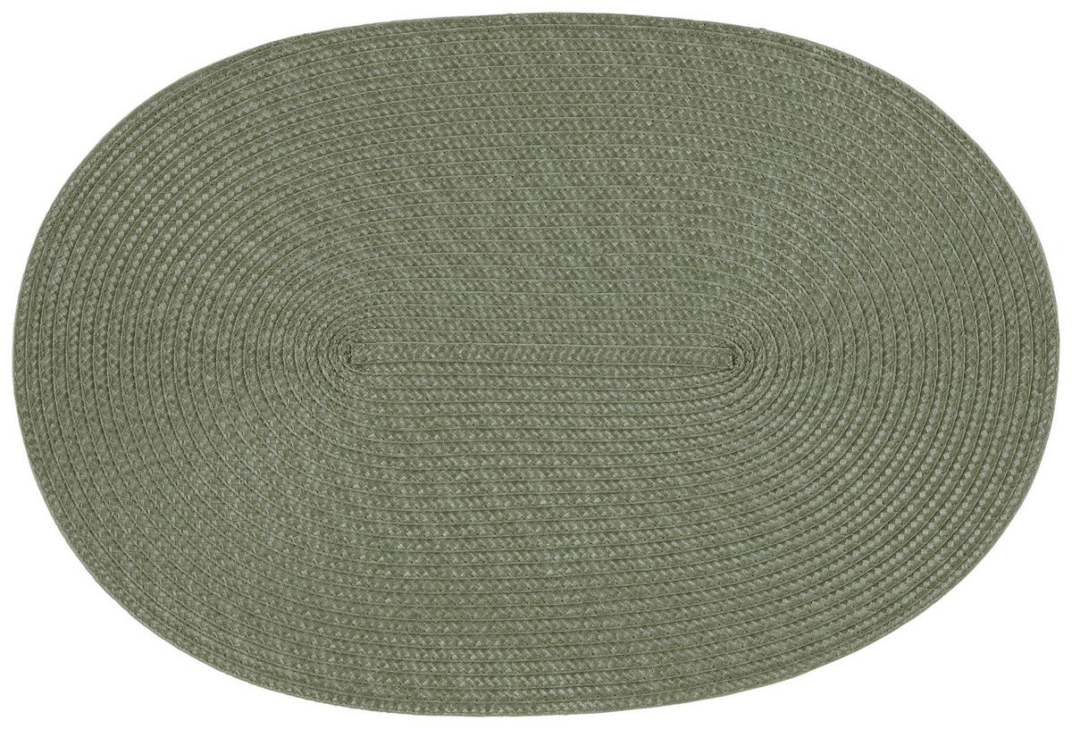Tischset Billy in Hellgrün ca. Ø 38cm - Hellgrün, Textil - Modern Living