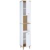 Hochschrank Landos ca. 32x181 cm Weiß/Honigeiche - Honigeiche/Eichefarben, MODERN, Holzwerkstoff/Kunststoff (32/181/28cm) - MID.YOU