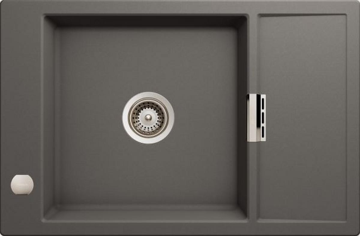 Einbauspüle Mono D-100XS in Silverstone - Grau, MODERN, Stein (77/50cm) - Schock