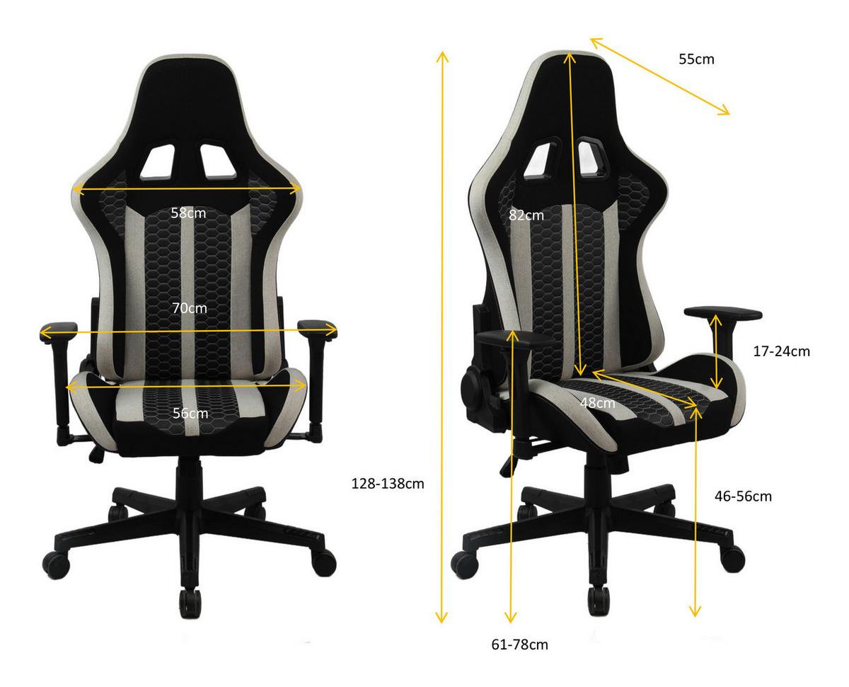 Uredska Stolica Carlos - bež/crna, Trend, metal/tekstil (63/114/62cm) - Modern Living