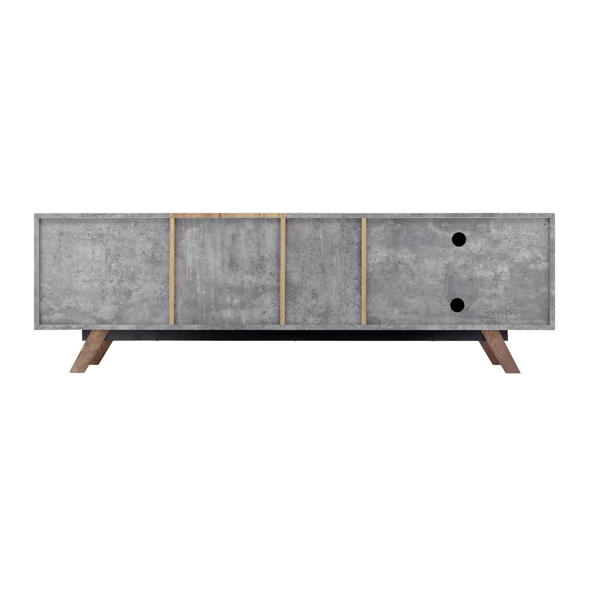 Lowboard Casper Grau/Eichefarben MDF - Eichefarben/Grau, MODERN, Holz (180/55/40cm) - Bessagi Home