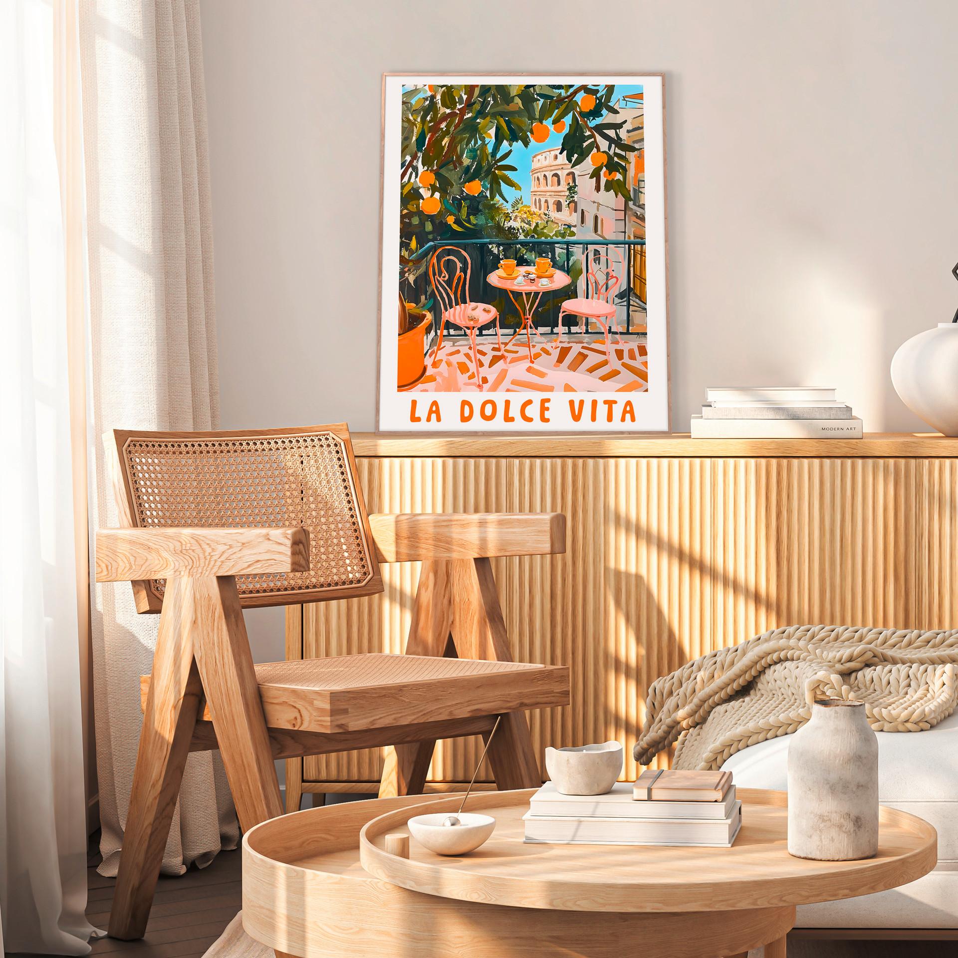 Slika Elena - barve hrasta/večbarvno, Konvencionalno, papir/leseni material (50/70cm) - Mömax