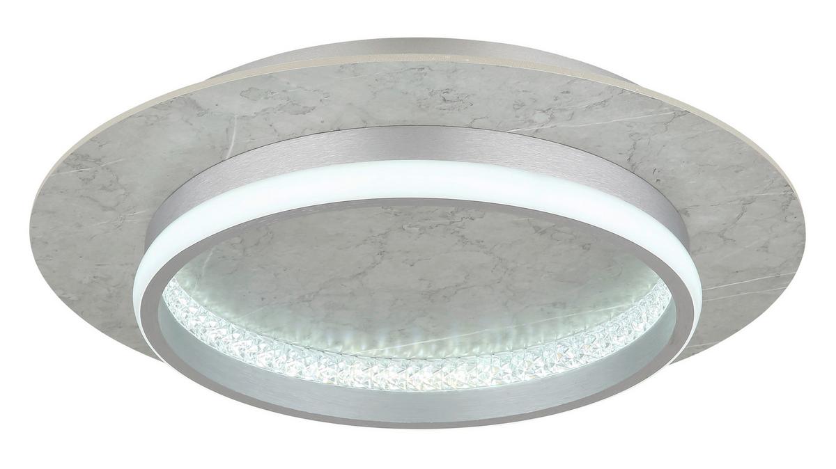 Led Mennyezeti Lámpa 62000102 Mary - opál/ezüstszínű, Design, műanyag/faalapú anyag (40/8,2cm)