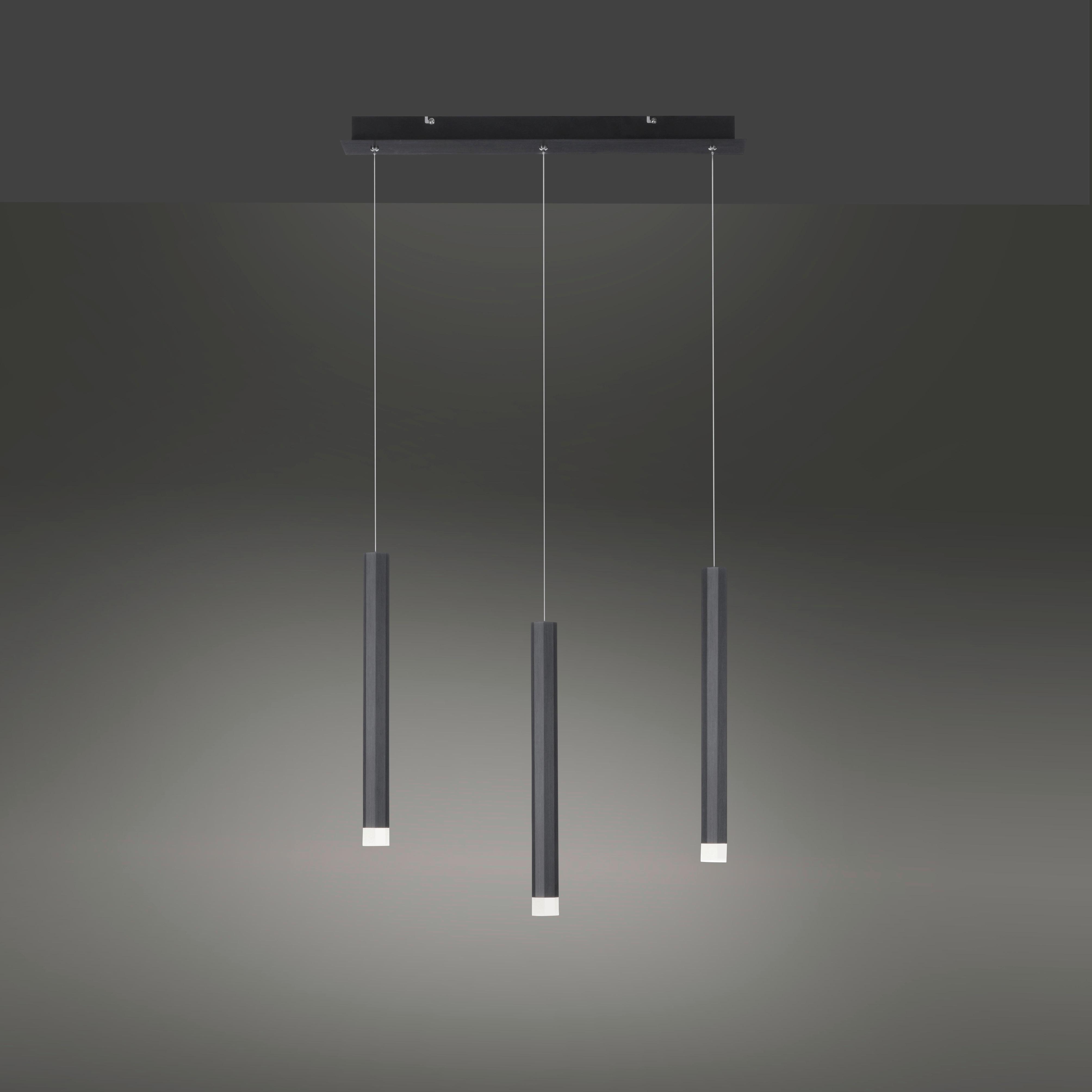 Viseča Led-svetilka Bruno - črna, Design, kovina/umetna masa (55/8/120cm)