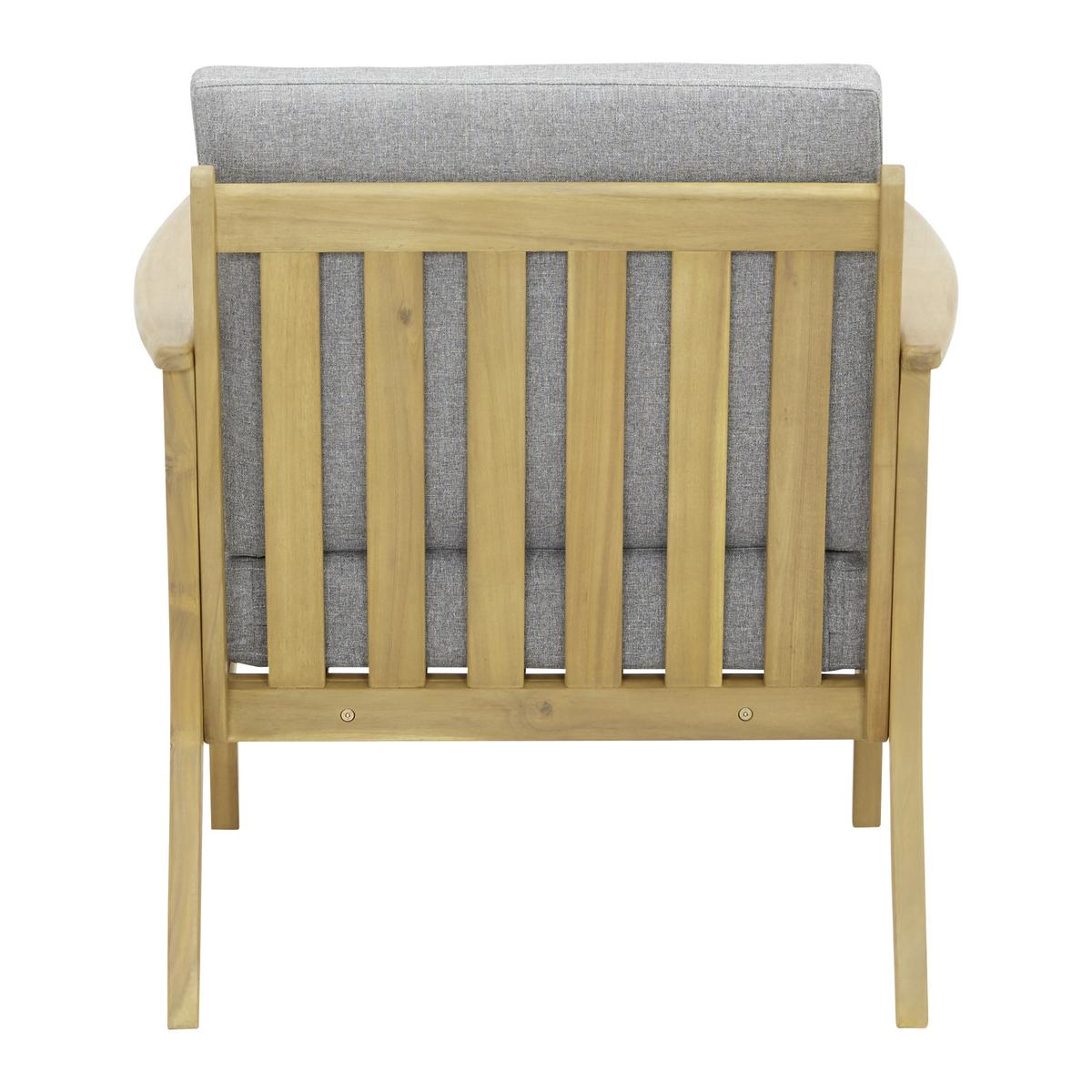 Garnitură grădină Sabi - gri deschis/culoare lemn acacia, Modern, lemn/textil - Zandiara