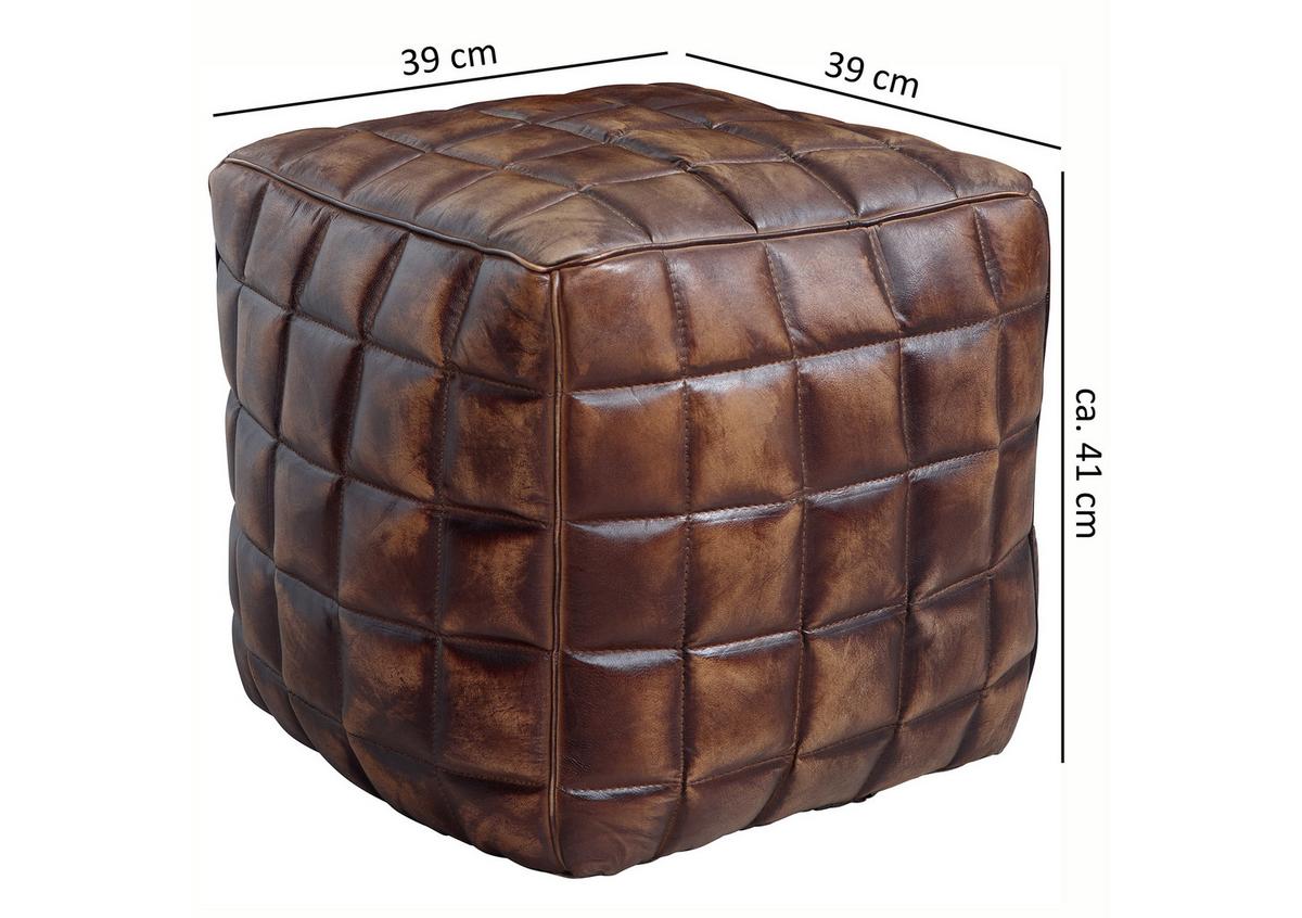 Tabure Stanley - rjava, Natur, usnje (39/41/39cm) - MID.YOU