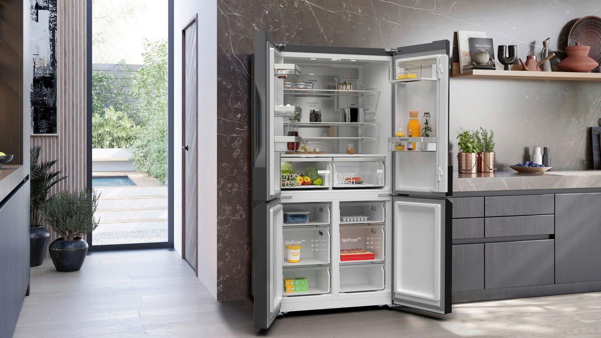 French-Door KF96NAXEA Schwarz - Schwarz, MODERN, Metall (90,5/183/73,1cm) - Siemens