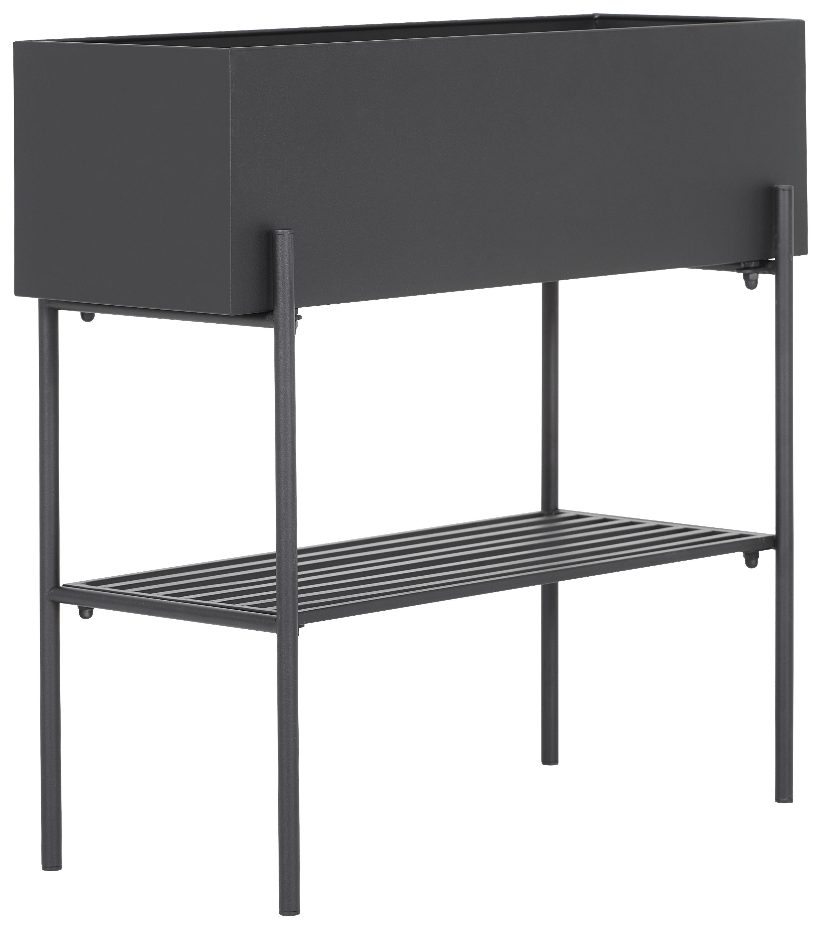 STOJAK NA KWIATY CARLA - czarny, Design, metal (70/65/28cm) - Landscape