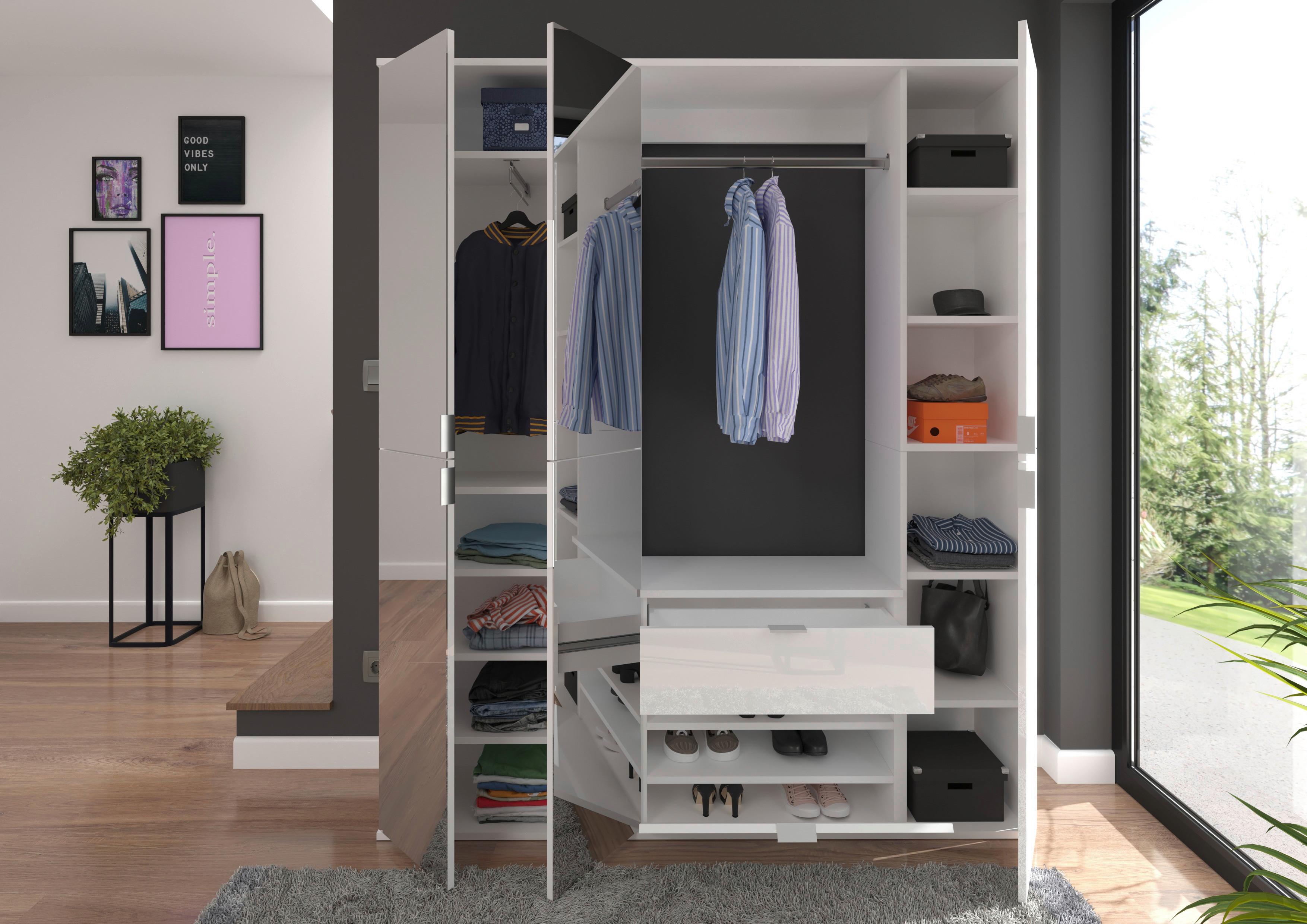 Predsoba Projekt X - bela, Moderno, leseni material (61/171,8-11,4/37cm) - MID.YOU