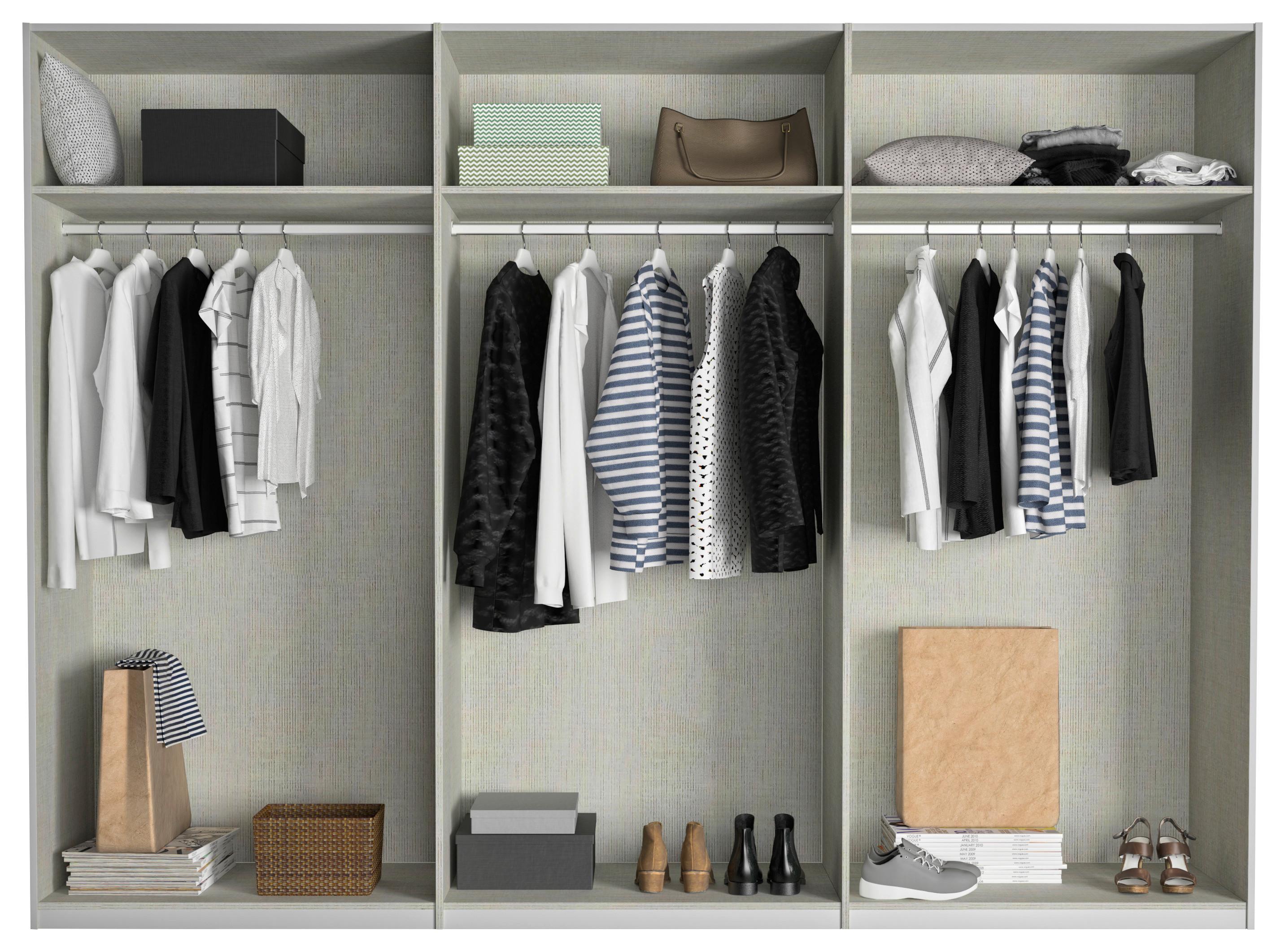 SCHWEBETÜRENSCHRANK LAGO - Weiß Hochglanz/Weiß, MODERN, Holzwerkstoff/Metall (300/220/64cm) - Mömax