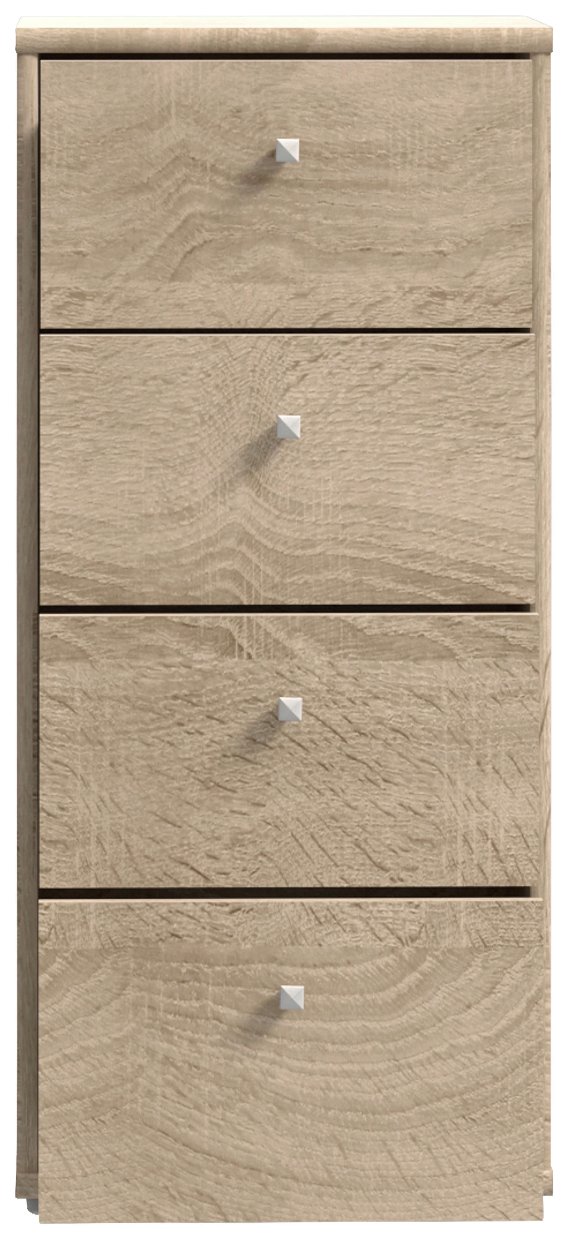 Komoda Tempra 2, Barva Hrasta - barve hrasta/hrast sonoma, Basics, umetna masa/leseni material (38,6/85,5/34,8cm) - Mömax