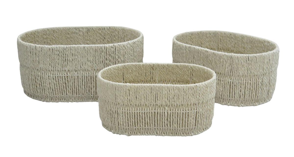 Košara Lavel Oval - prirodne boje, Konvencionalno, papir/metal - Mömax