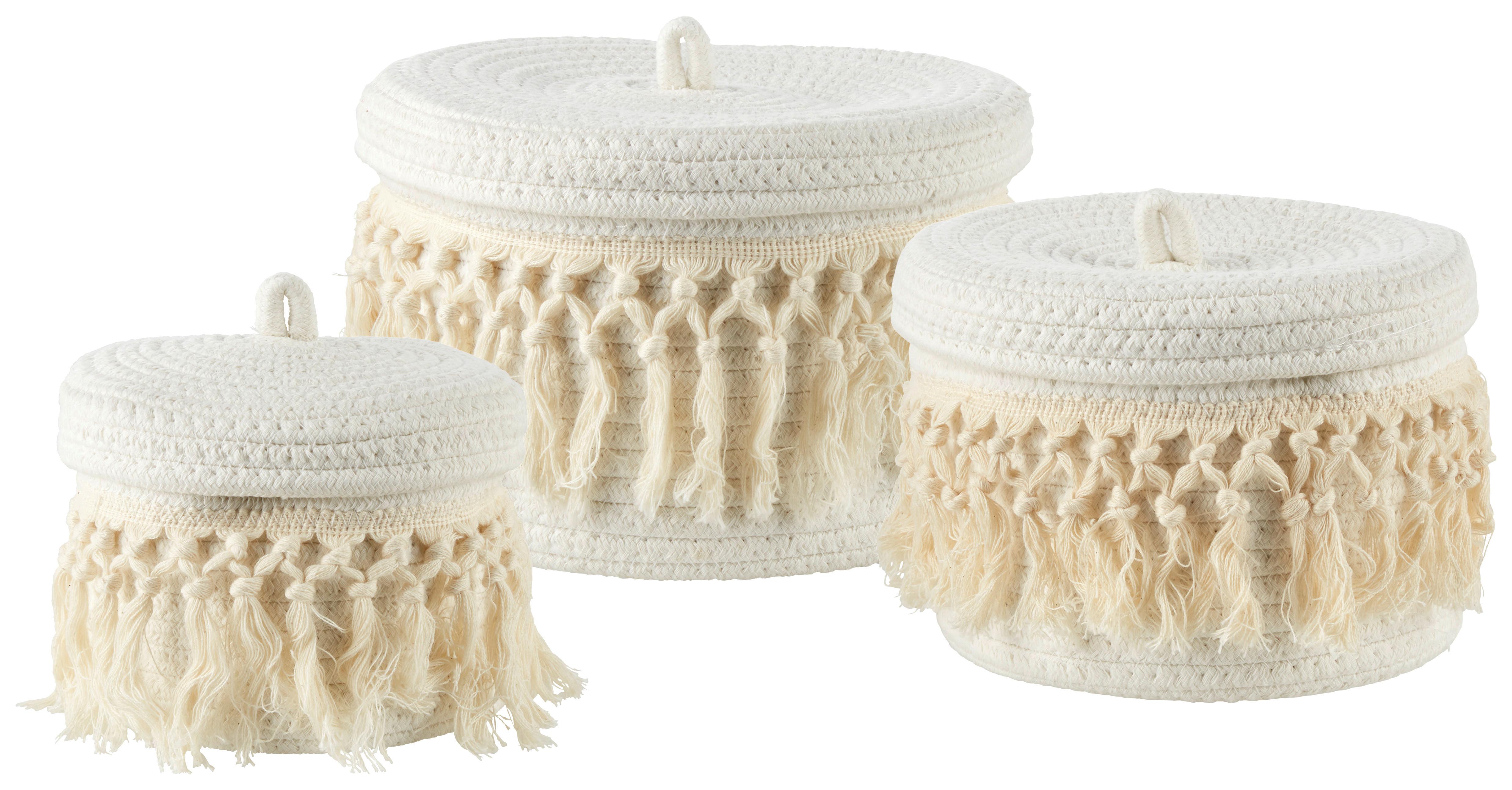 Košara Alvino I -Paz- - krem barve, Basics, naravni materiali (17/13cm) - Modern Living