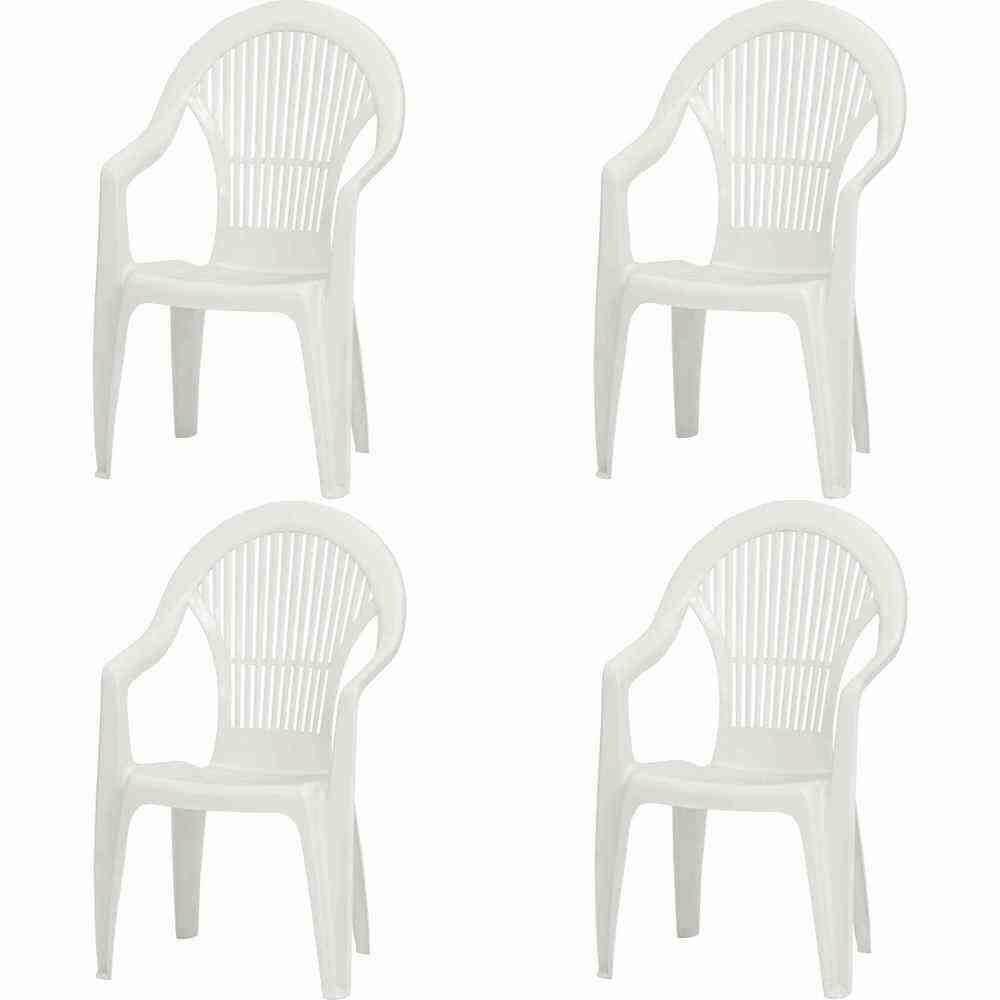 Siena Garden Stapelsessel in Kunststoff Weiß - Weiß, KONVENTIONELL, Kunststoff (55/93/49cm) - Siena Garden