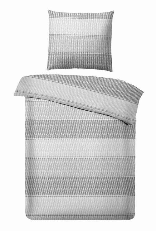 Bettwäsche Bio-Eva in Taupe ca. 135x200cm - Taupe, MODERN, Textil (135/200cm) - ecoTree