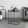 SIDOBORD NOBILE -SB- - svart, Modern, metall/glas (55/55/29cm) - Mömax